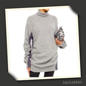MM6 MAISON MARGIELA Gray Melange Ruched Sweater